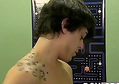 Young cutie Tristan Tyler plays with his ass and cock