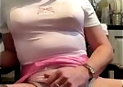 Sissy smoking and showing my panties