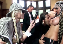 Dining Room Table Gang Bang Starring Angel Long And Rebecca