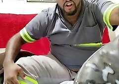 Masturbating in my ripped uniform and shooting loads in the boot