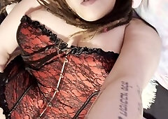 I indulge myself in my corset and moan while making eye contact – intimate POV with Maya3ee