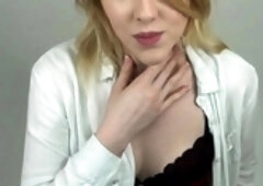 Sexy teen ebony solo toy masturbation