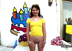 Striking Centerfold Flashes Monster Arse And Gets Ass H