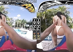 VIRTUAL PORN - Breathtaking Eden West Sizzles Underneath The Sun, Stripping Poolside For A Unfathomable And Carnal Massage