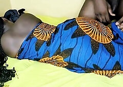 The queen of Lagos, thick booty, charming hairstyle and seductive in front of a large knob