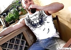 Muscled stud bragging about his great body