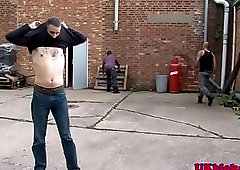 Brit workmen get some group action going