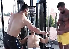 Gorgeous muscle studs having fun