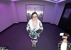 VR Conk: Sexually excited Mei From Overwatch Sucks A Schlong In Glasses In Game Cosplay Porn Parody