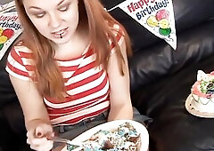 Insatiable Redhead Teen Takes Each Rod Offered