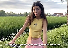 Thanked a Stranger with My Pussy after He Helped Me with My Bike - Creampie