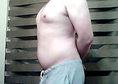 Promiscuous boy displays off his fresh g-string