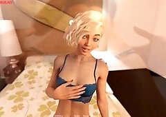 Amateur wife Naughtygameplays shows off in cock cam and naughty porn games