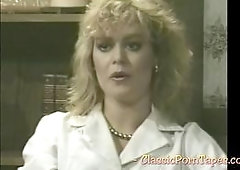 Blonde bombshell in a vigorous vintage porn