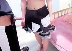Chinese Shemale Masturbates Caught by BF