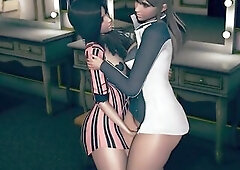 Lesbo Couples Meet In Dressing Room two