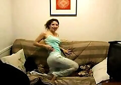 Sexy Brunette Sativa Verte Plays with Dildo on Webcam
