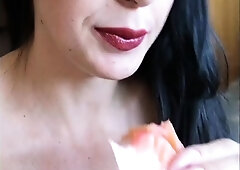 Amateur striptease and Solo masturbation