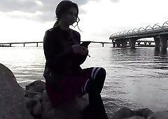 gal slim teen with tiny bazookas enjoys a 1st coarse home made anal screwing with her large rod boyfriend