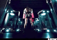 Real Life Anime - CGI monster destroy all holes of Rae Lil Ebony w Jia Lissa n ton of cum