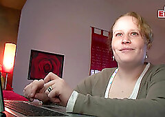 German wife casting for cheating with stranger man