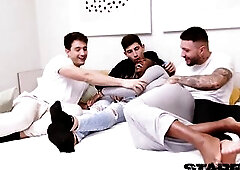 Black Floozy Zaawaadi Gets Screwed By three Coarse Men!