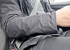 Parking masturbation, driving, parking lot