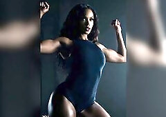 Darksome brunette hair with curves - AI generated