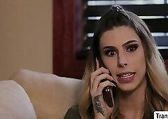 TBabe shows she can handle sucking a bigdick