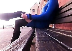 Public flashing crossdresser themidnightminx takes her knickers off in public