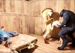 Furry gay animation, ass licking, wild life