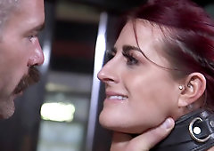 The tattooed harlot is more than willing to submit to her partner