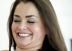Allie Haze takes deep strokes from a massive dark cock