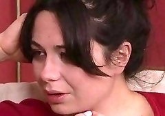 Pragmatic brunette tranny fucks a straight girl and enjoys it