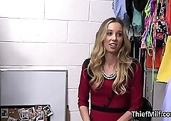 Bitchy milf suspect gets fucked in high heels on the desk