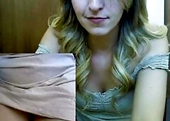 Emo teen Becka solo webcam masturbation