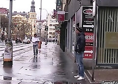 Seducing hetero property agent for gay cum in ass