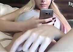 tranny babe strokes her big dick in solo masturbation