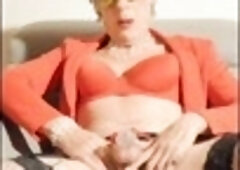 Thirsty sissy Mari eager to suck on a sweet candy stick