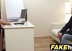 Cum Hungry Horny Agent Gets Fucked and Swallows a Big Load