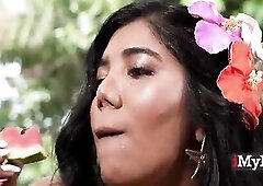 Lalin girl mother I'd like to fuck Dishes On Wild Adventures Then Dives Into Pool Pleasure