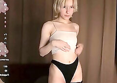 Shy blonde on cam