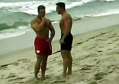 Beach guys have anal relax