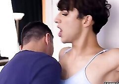 Nate Rose fucks playful femboy Foxy Alex for a sensual fuck fest