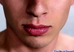 Athletic jock fingering his asshole