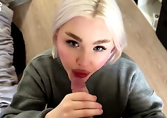 Gentle Blondessas Blowjob Cum In Mouth Clip