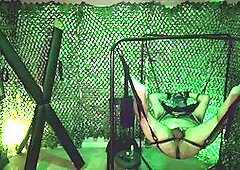 Private electro session with a rough pup in a secret playroom