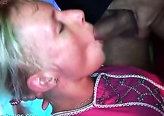 Cute golden-haired German Heidi in her 1st coarse large shlong group sex screw party