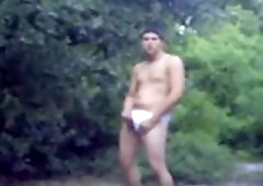 Caught masturbating by security officer