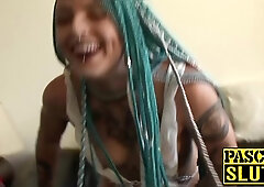 Submissive slut loves being treated like piece of trash